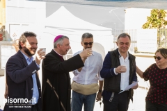 Il Presidente della Regione Toscana Enrico Rossi e il Vescovo di Livorno Mons. Simone Giusti al presidio dei lavoratori di Grandi Molini Italiani di Livorno